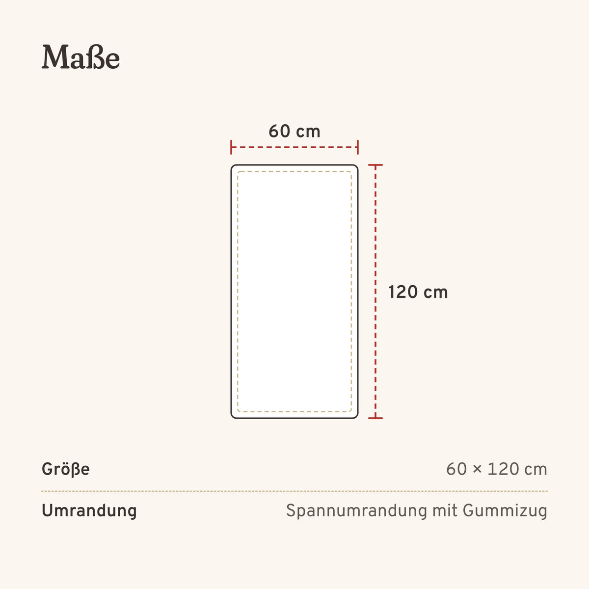Wasserdichter Matratzenschoner für Babybett und Kinderbett: Maße 60 × 120 cm mit Spannumrandung