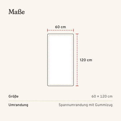 Wasserdichter Matratzenschoner für Babybett und Kinderbett: Maße 60 × 120 cm mit Spannumrandung