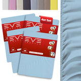 Eve Textile fitted sheet light blue jersey