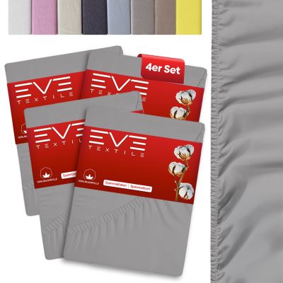 Eve Textile Fitted Sheet Grey Jersey