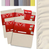 Eve Textile fitted sheet cream jersey