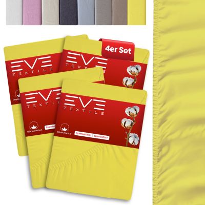 Eve Textile fitted sheet yellow jersey