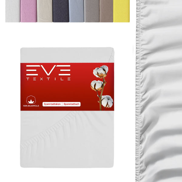 Eve Textile fitted sheet white jersey