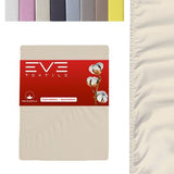 Eve Textile fitted sheet cream jersey