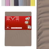 Eve Textile fitted sheet light brown jersey