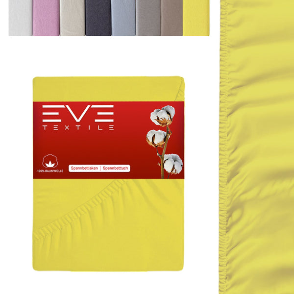 Eve Textile fitted sheet yellow jersey
