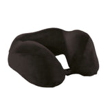 Eve Textile travel neck pillow black with raised headrest 