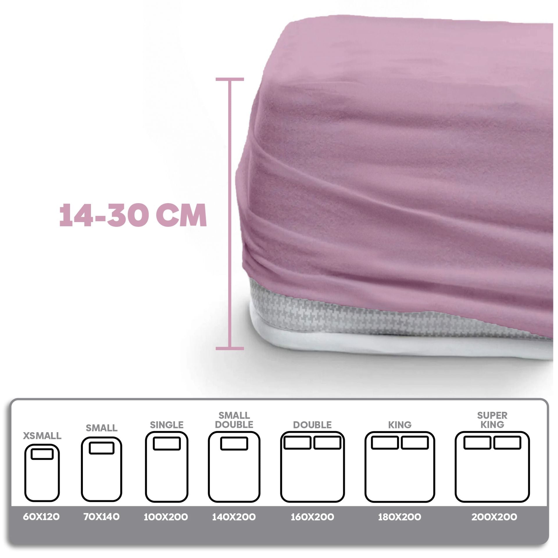 Eve Textile fitted sheet pink jersey