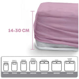 Eve Textile fitted sheet pink jersey