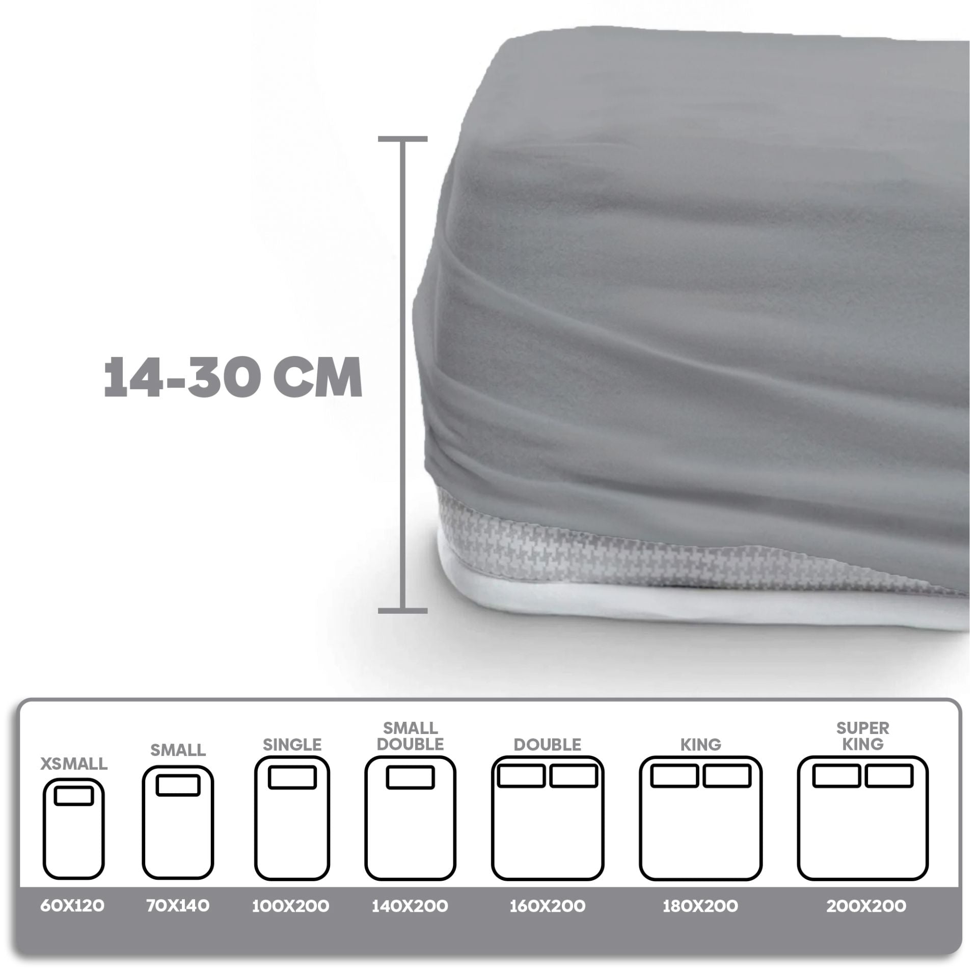 Eve Textile Fitted Sheet Grey Jersey