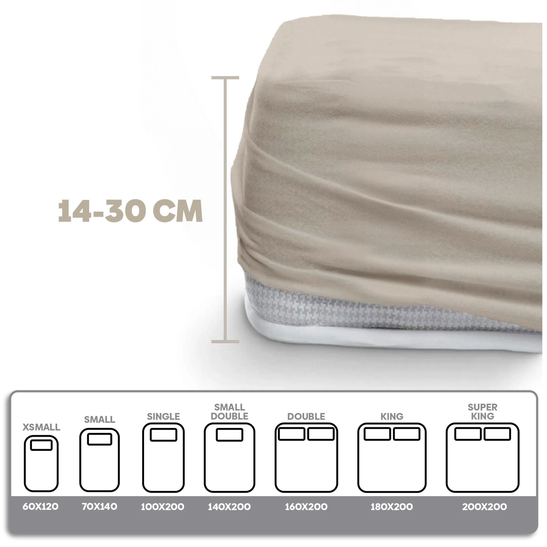 Eve Textile fitted sheet cream jersey