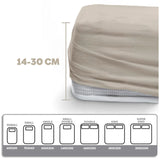 Eve Textile fitted sheet cream jersey