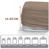 Eve Textile fitted sheet light brown jersey