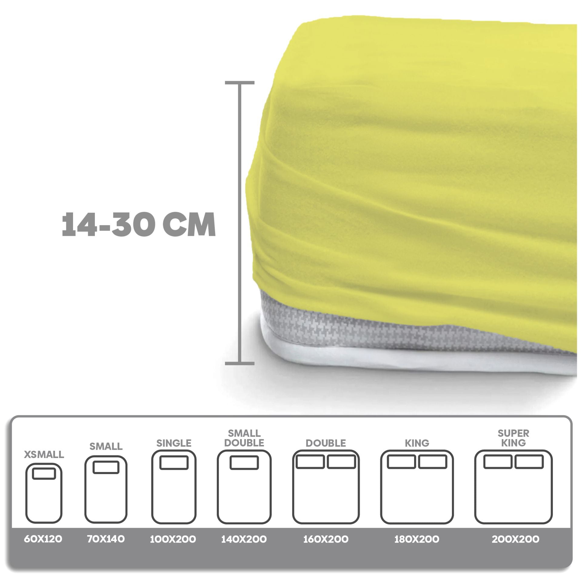 Eve Textile fitted sheet yellow jersey
