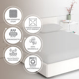 Eve Textile fitted sheet white jersey