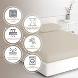 Eve Textile fitted sheet cream jersey