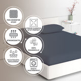 Eve Textile fitted sheet anthracite grey jersey
