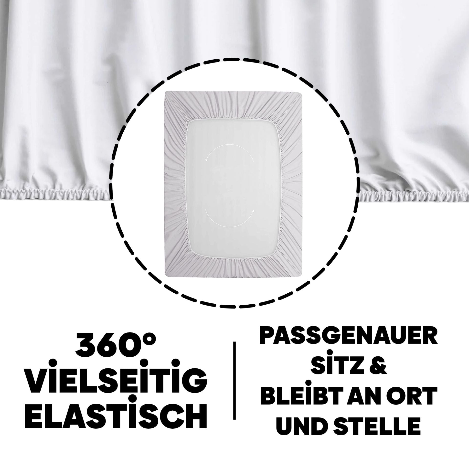 Eve Textile fitted sheet white jersey