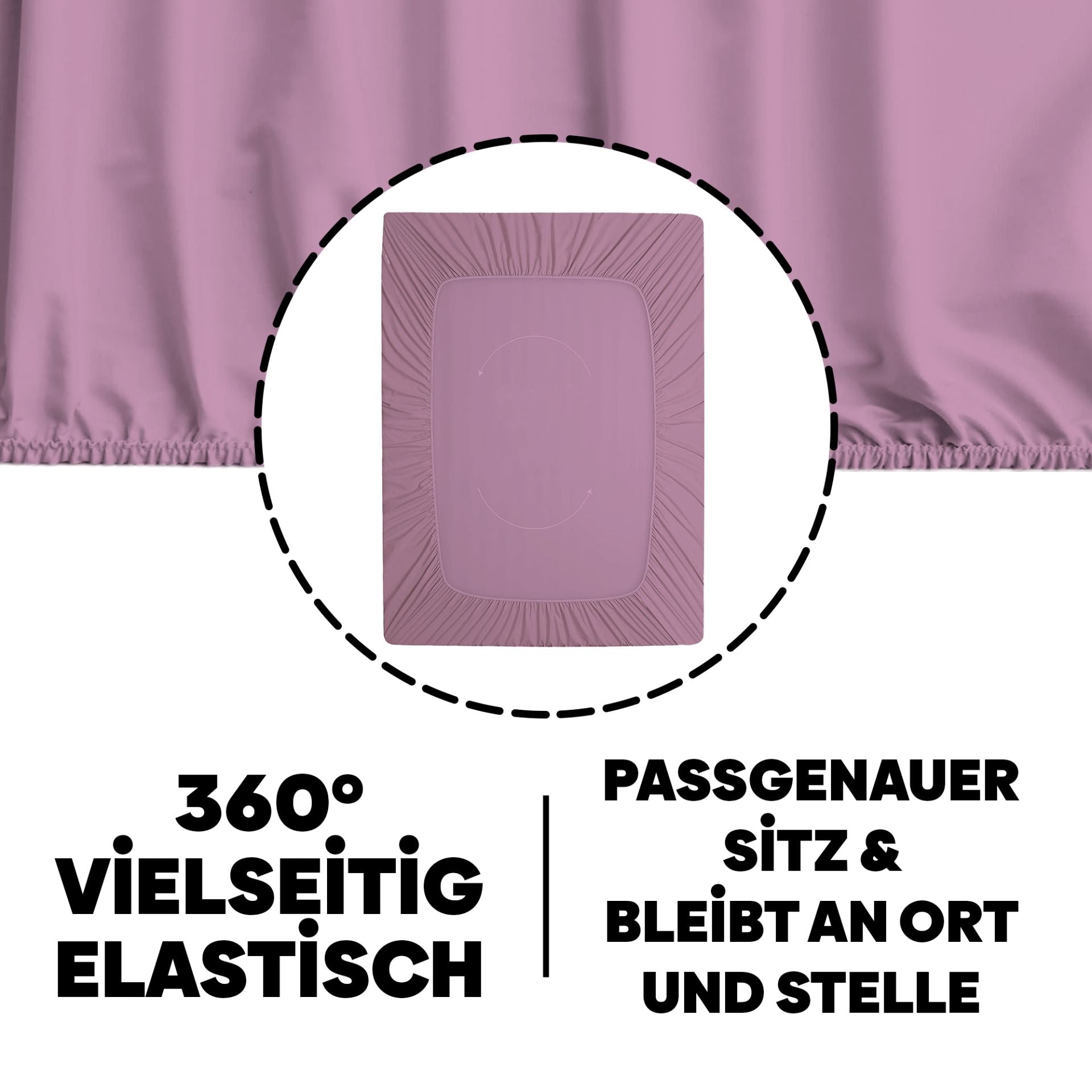 Eve Textile fitted sheet pink jersey