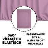 Eve Textile fitted sheet pink jersey