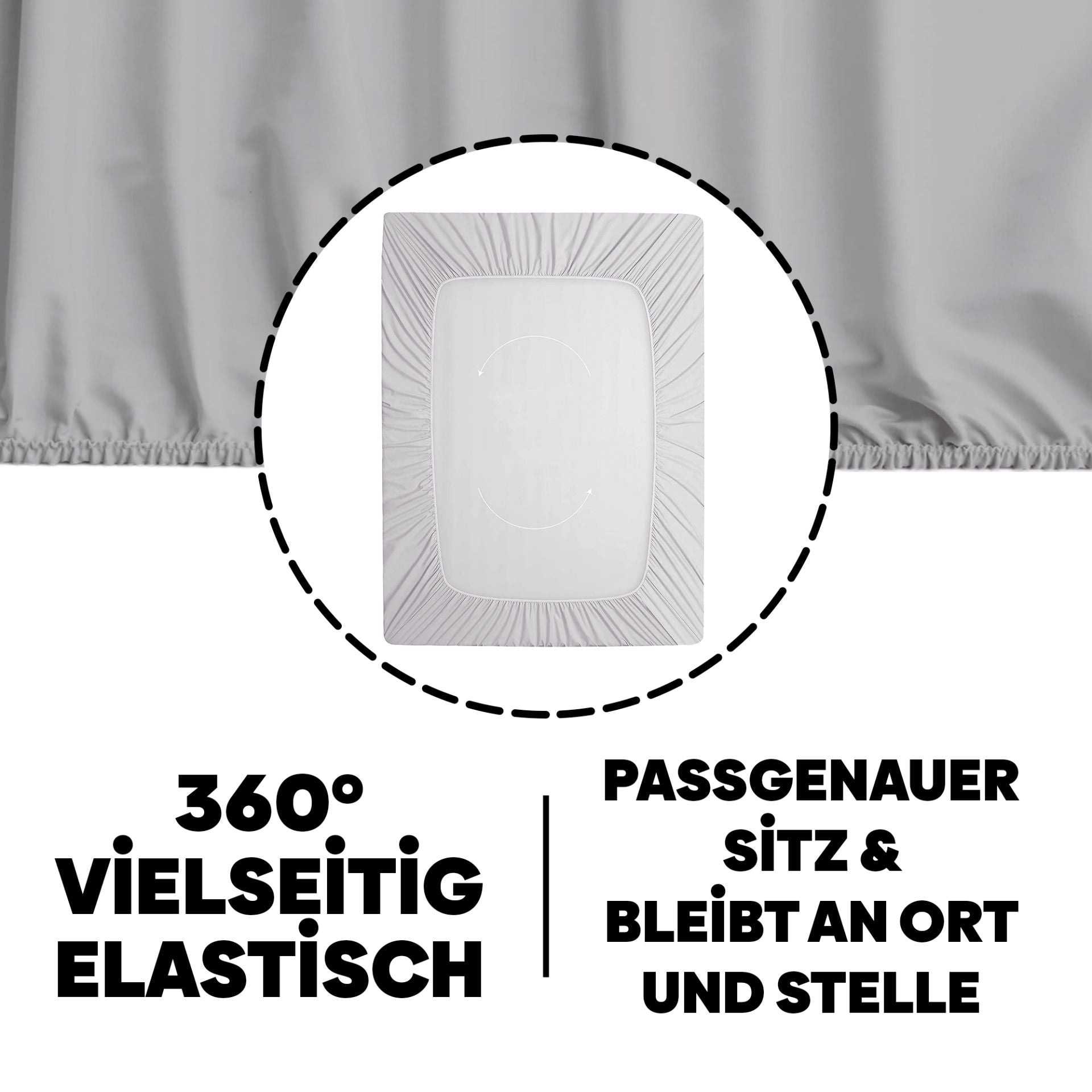 Eve Textile Fitted Sheet Grey Jersey