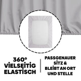 Eve Textile Fitted Sheet Grey Jersey