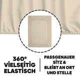 Eve Textile fitted sheet cream jersey