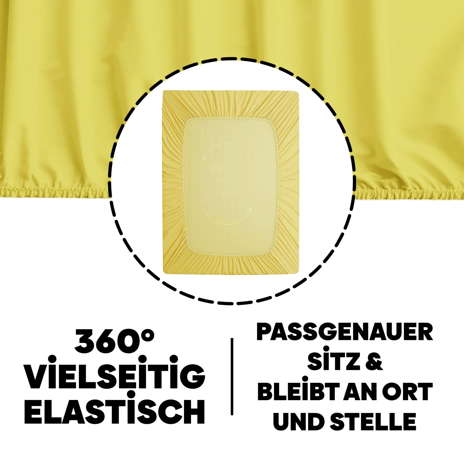 Eve Textile fitted sheet yellow jersey