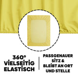 Eve Textile fitted sheet yellow jersey
