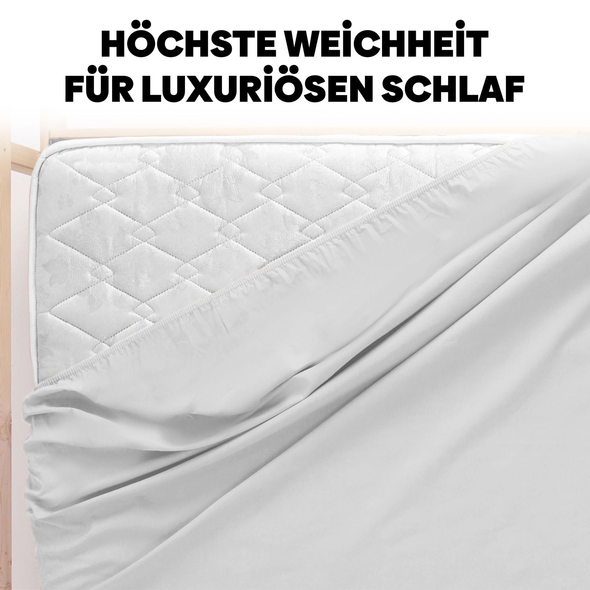 Eve Textile fitted sheet white jersey