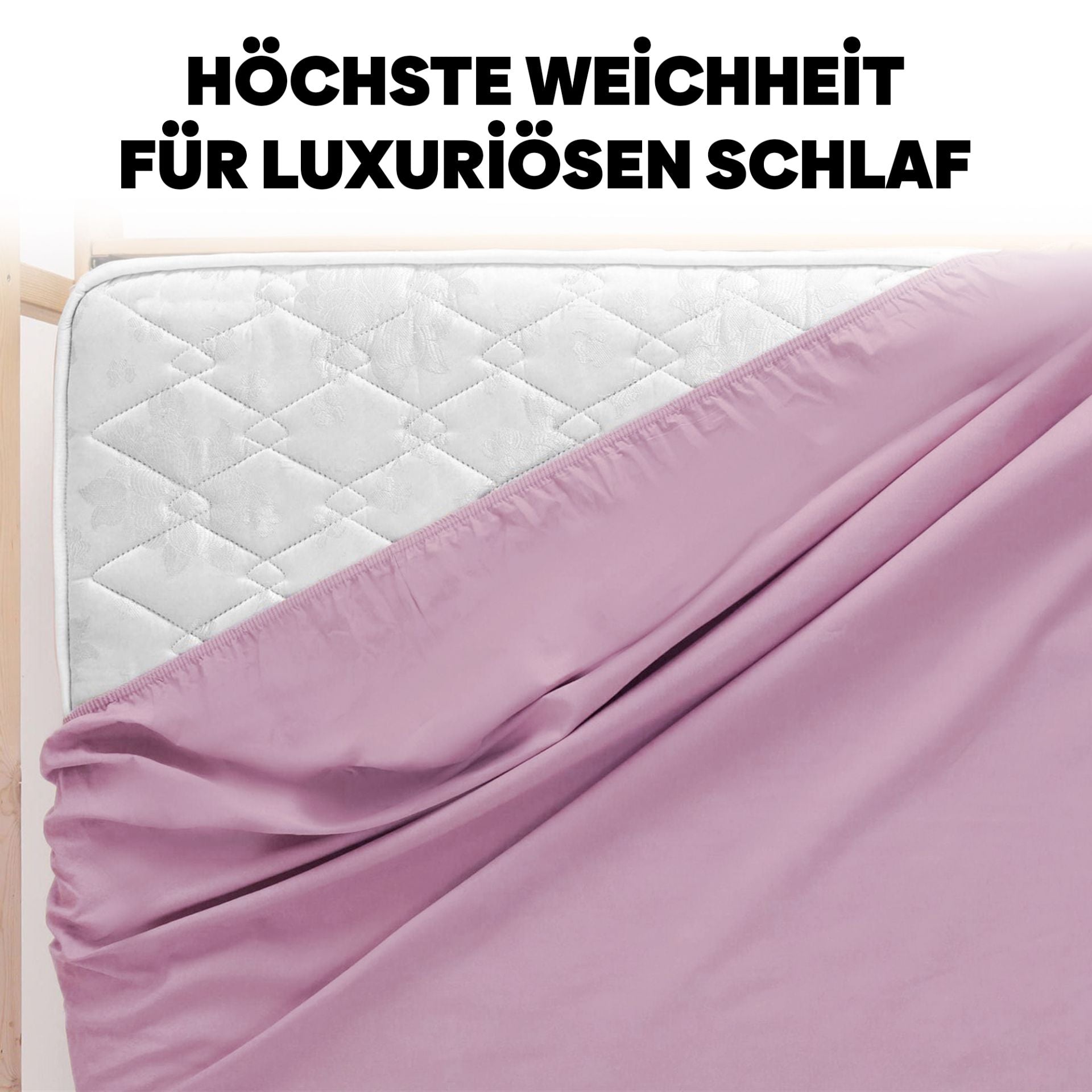 Eve Textile fitted sheet pink jersey