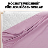 Eve Textile fitted sheet pink jersey