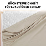 Eve Textile fitted sheet cream jersey