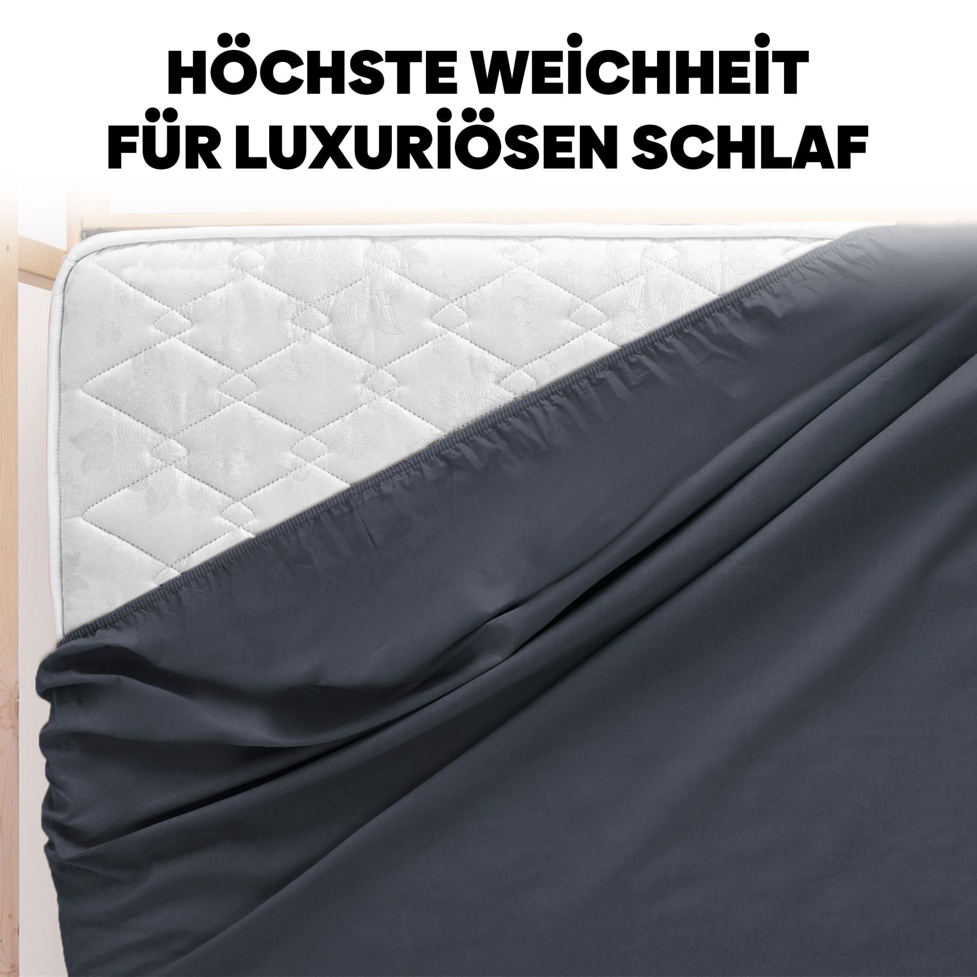 Eve Textile fitted sheet anthracite grey jersey
