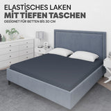 Eve Textile fitted sheet anthracite grey jersey