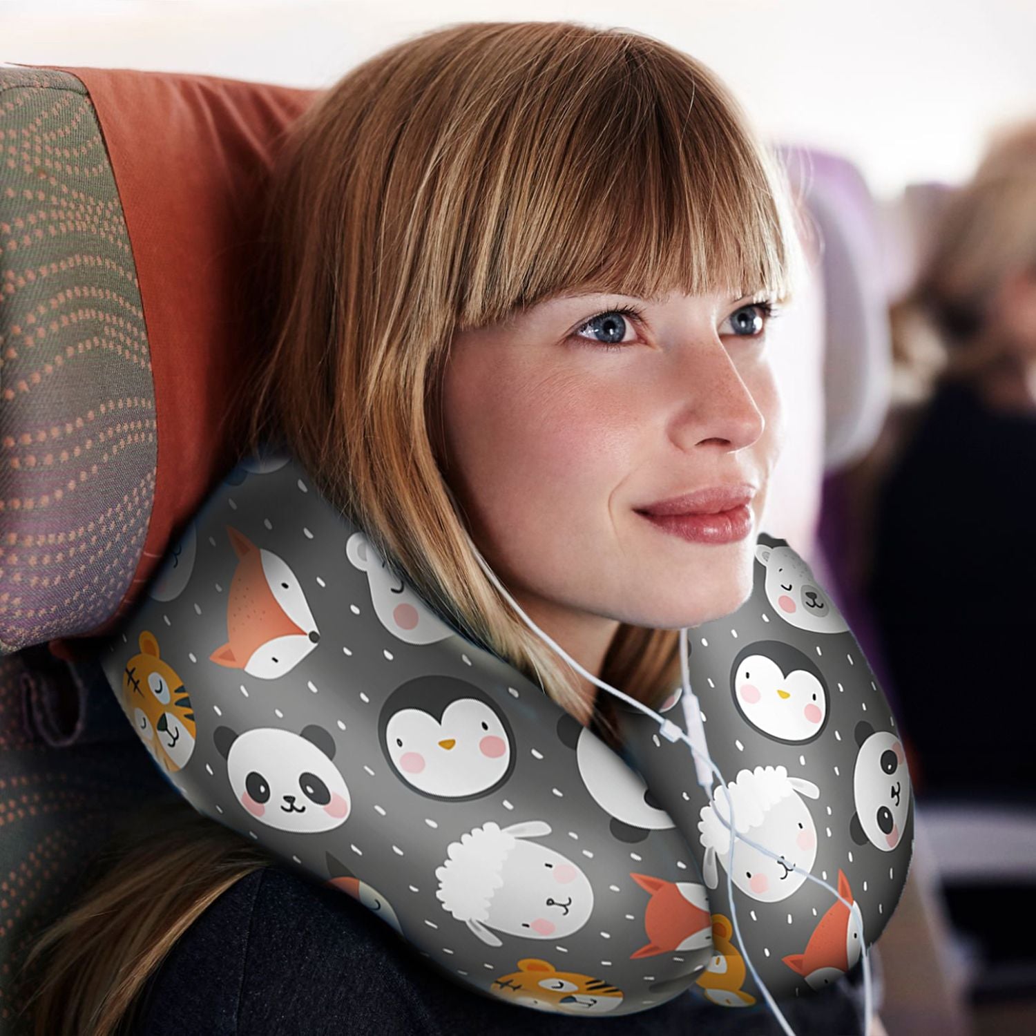 Eve Textile travel neck pillow animal design