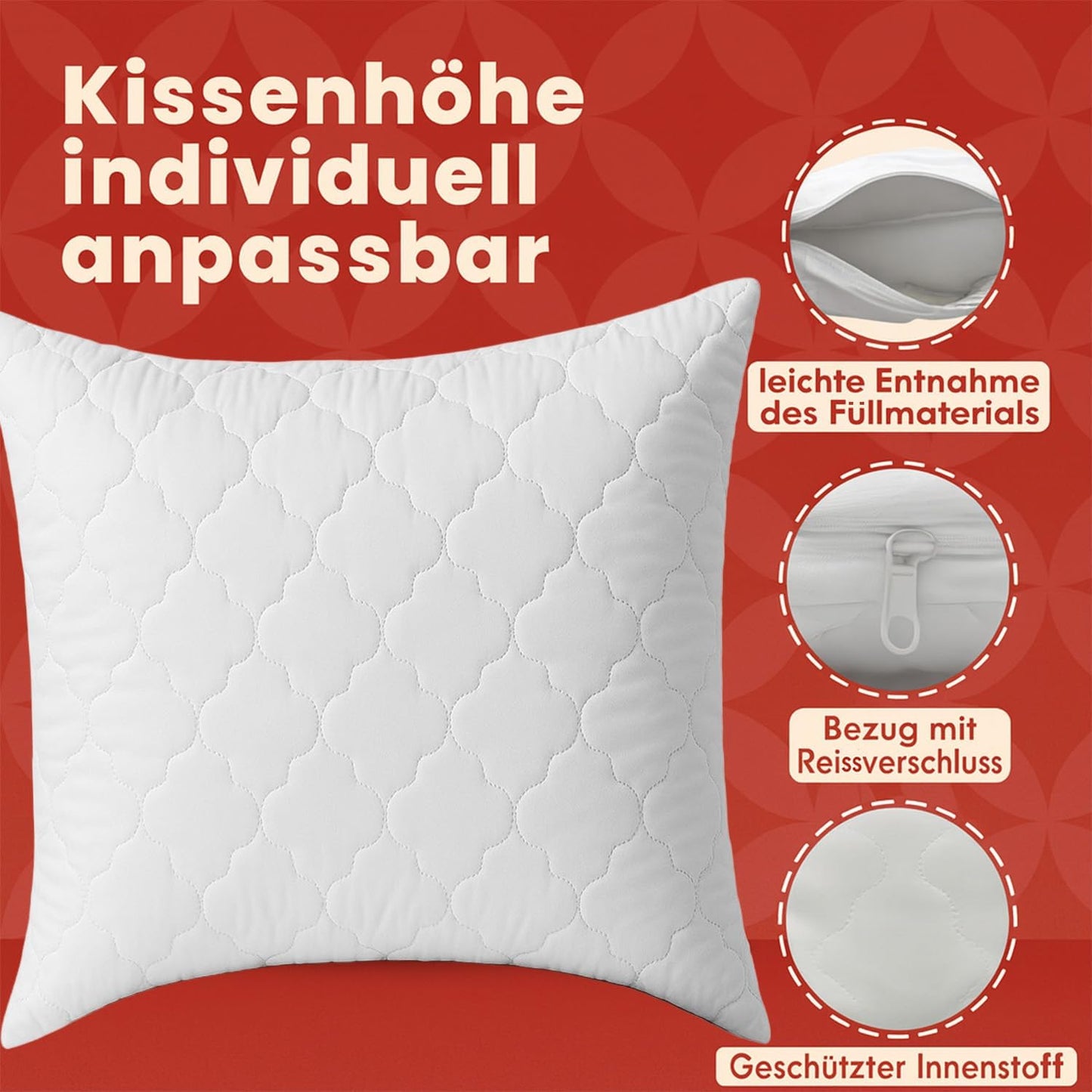Diamond Kopfkissen Gesteppt