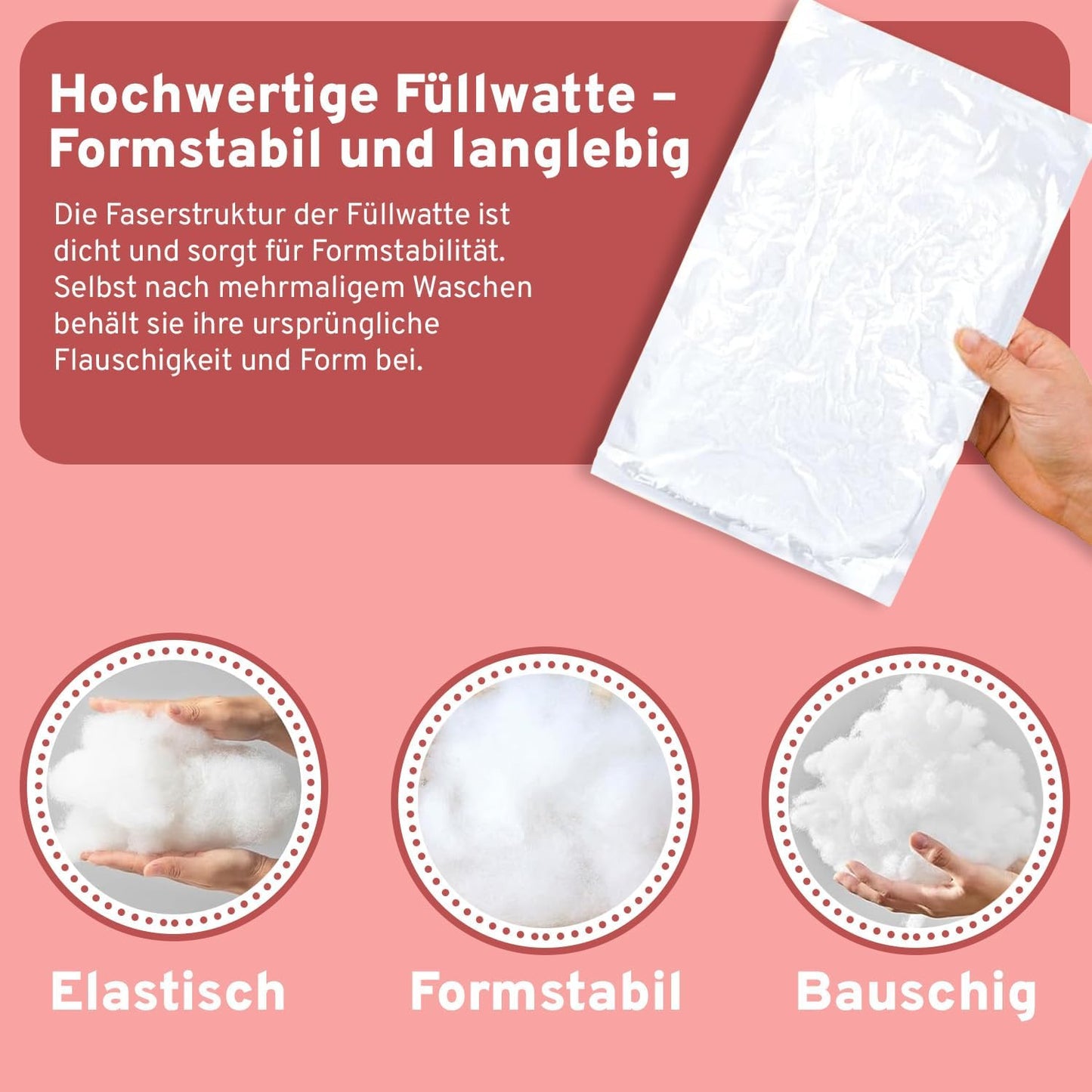 Füllwatte für Kissen Flauschiges Füllmaterial & Stopfmaterial